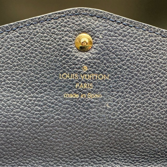 LV Sarah Wallet – Navy Empreinte Classic - Picture 5 of 11